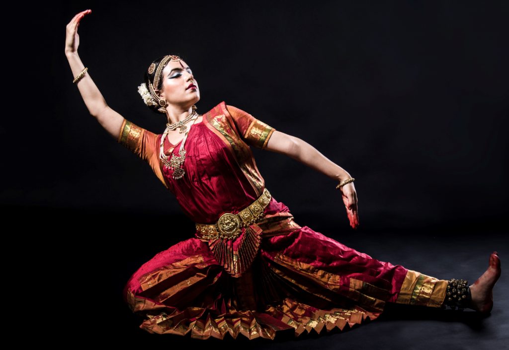 Beautiful girl dancer of Indian classical dance Bharatanatyam Stock Photo  by Dmitry_Rukhlenko